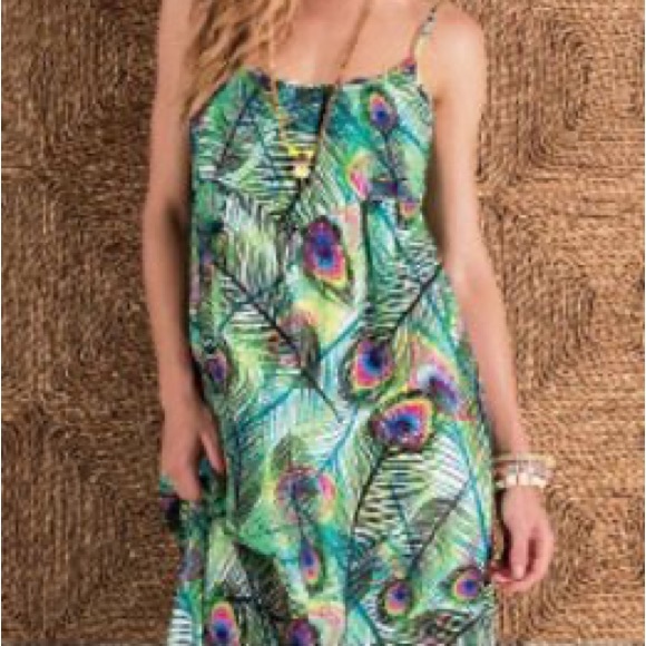 New Cia Maritima Peacock Dress Coverup - Picture 6 of 6